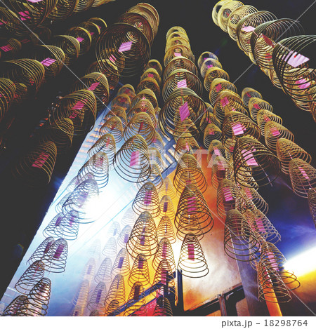 Incense Coils Chinese Temple Asian Worship Concept 18298764