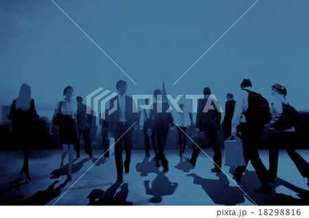 Business People Colleagues Walking Commuting Concept Business People Colleagues Walking Commuting Concept 18298816