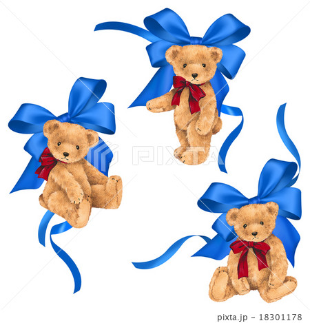 可愛いクマとリボンの飾り 18301178