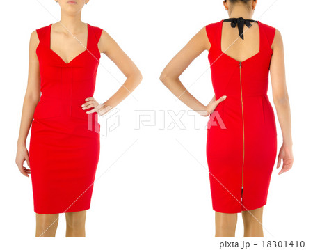 Fashion concept with woman clothing on white 18301410