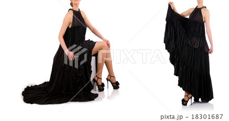 Fashion concept with woman clothing on white 18301687