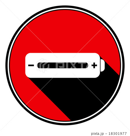 red information icon - white battery full 18301977