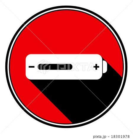 red information icon - white battery medium 18301978
