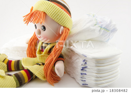 Diapers and doll 18308482