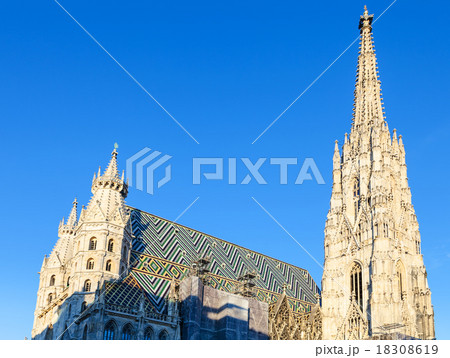 towers of Stephansdom in Vienna and blue sky towers of Stephansdom in Vienna and blue sky 18308619