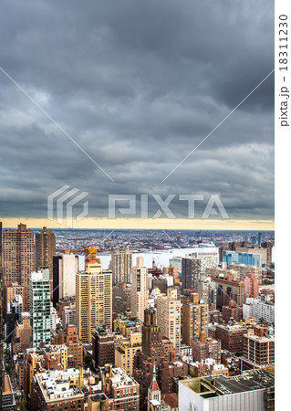 New York City Manhattan aerial view 18311230