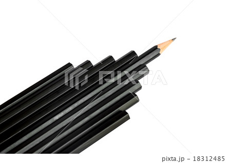 Black pencil isolated on white background. Black pencil isolated on white background. 18312485