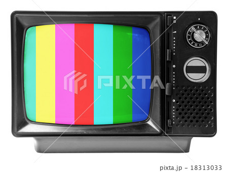 vintage television isolated on the white. 18313033
