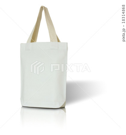 white fabric bag on white background 18314868