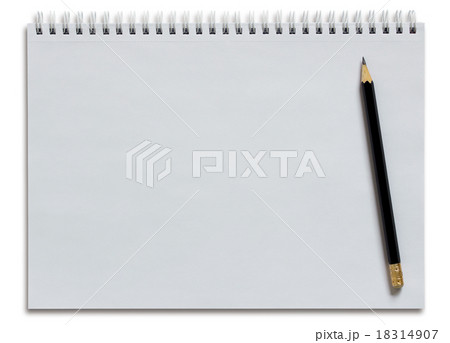 blank white spiral notebook and pencil blank white spiral notebook and pencil 18314907