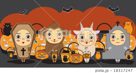 Halloween children trick or treating in Halloween 18317247