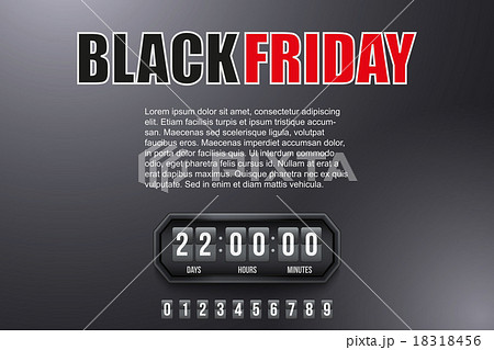 Background Black Friday and countdown timer. 18318456