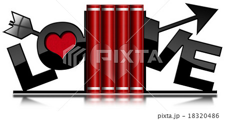 Love Books - Bookends with Love Text 18320486