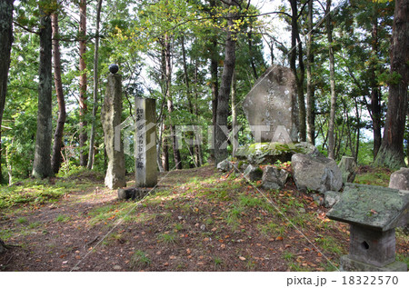 畑谷城　主郭跡の石碑 18322570