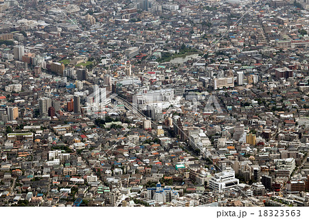 東京都大田区上池台付近を空撮 18323563