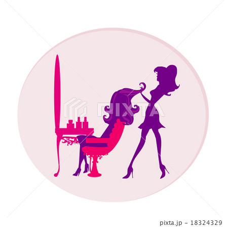 woman in hairdressing salon woman in hairdressing salon 18324329