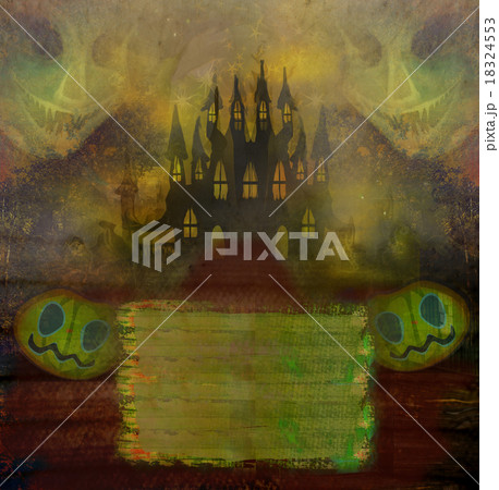 Halloween terrible illustration with a ghost  18324553