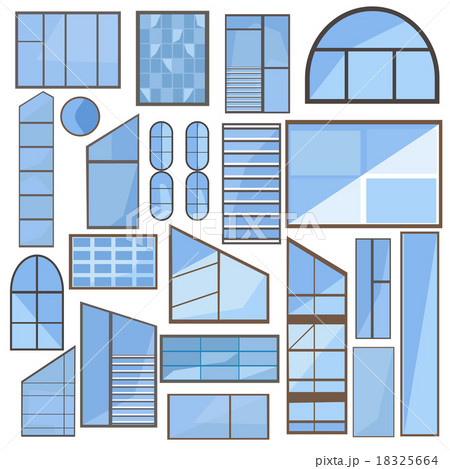 Set isolated window, glass, frame Set isolated window, glass, frame 18325664