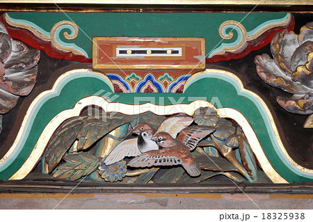 日光東照宮 眠り猫の裏雀 日光東照宮 眠り猫の裏雀 18325938