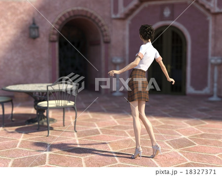 観光する女性 perming3DCGイラスト素材 観光する女性 perming3DCGイラスト素材 18327371