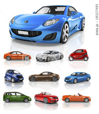 Car Vehicle Transportation 3D Illustration Concept 18327495