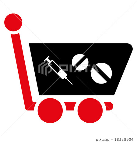Medication Shopping Cart Icon 18328904