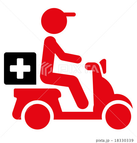 Drugs Motorbike Delivery Icon 18330339