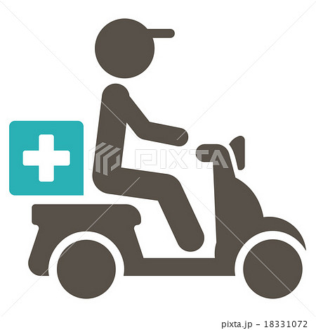 Drugs Motorbike Delivery Icon 18331072