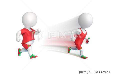 Two sportsmen running Two sportsmen running 18332924