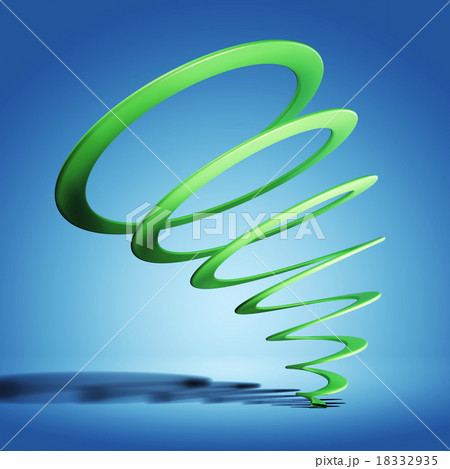 Green spiral on blue 18332935