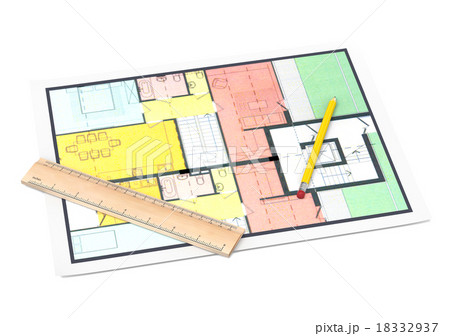 House plan on white background 18332937