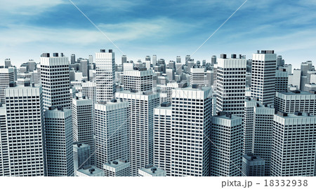 Many modern buildings 18332938
