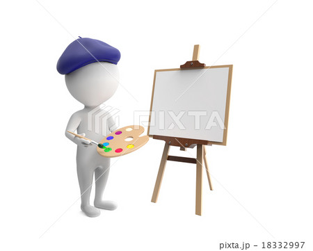 Little white person painting 18332997