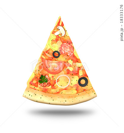 Slice Of Pizzaのイラスト素材 18333176 Pixta