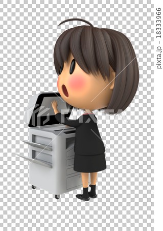 Blurred female staff using copy machines Blurred female staff using copy machines 18333966