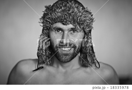 portrait of a smiling funny man with a beard portrait of a smiling funny man with a beard 18335978