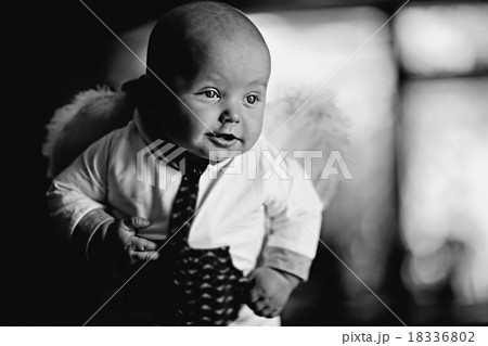 child baby black and white portrait child baby black and white portrait 18336802