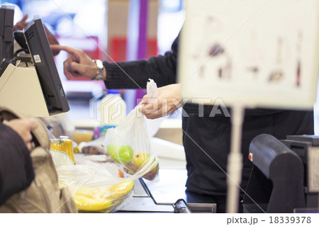 Checkout in supermarket 18339378