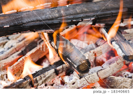 Camping bonfire with calx fragment Camping bonfire with calx fragment 18340665