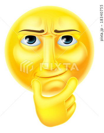 Thinking Emoji Emoticon - Stock Illustration [18340755] - PIXTA