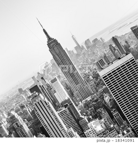 New York City Manhattan skyline in sunset. New York City Manhattan skyline in sunset. 18341091