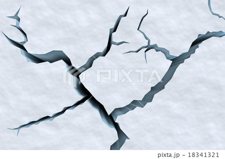 Cracks in snow surface of cracked glacier Cracks in snow surface of cracked glacier 18341321