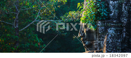 Face of Bayon temple, Angkor, Cambodia 18342097