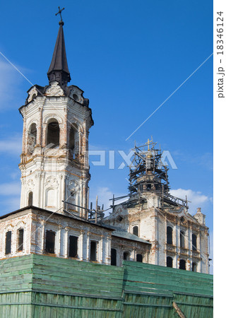 Silhouette of Kostroma Ipatievsky monastery.Russia 18346124