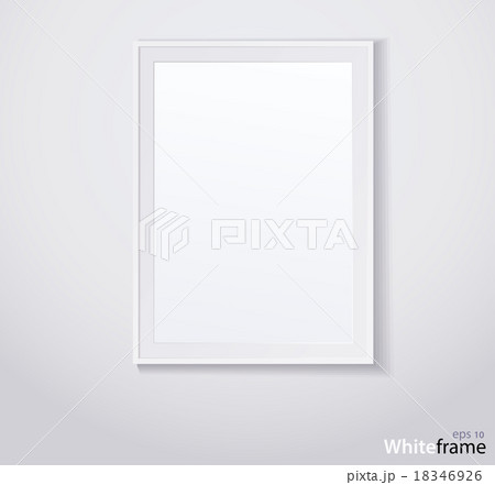 Stylish white photoframe. Vector illustration 18346926