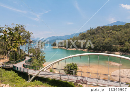 Lakeside bridge at Sun Moon Lake, Taiwan 18346997