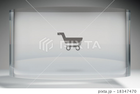 futuristic crystal display shopping kart on top futuristic crystal display shopping kart on top 18347470