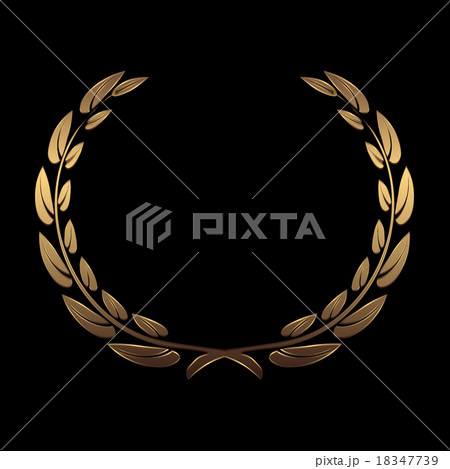 Vector gold award wreaths, laurel on black Vector gold award wreaths, laurel on black 18347739