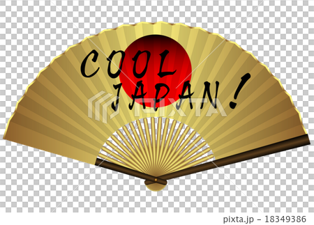 扇子 金 　日の丸　 COOL JAPAN 18349386