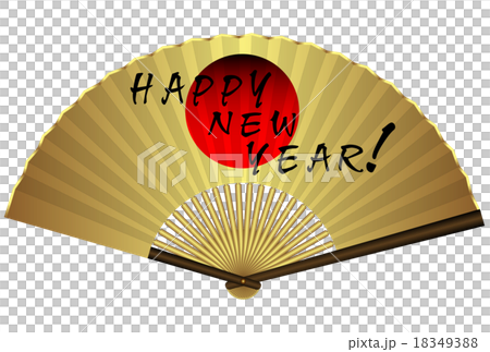 Folding Fan Hinomaru HAPPY NEW YEAR 18349388